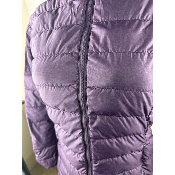 Eddie Bauer Lightweight Down Parka Hooded Puffer Jacket Purple Coat EB650 Small - Picture 10 of 16